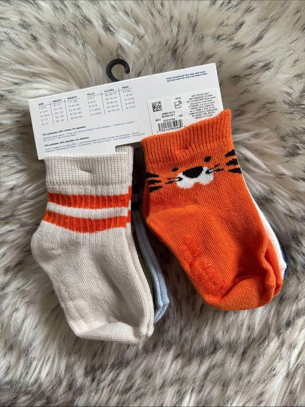 6M-12M NWT 6 Pack Old Navy Crew Socks Crew Socks